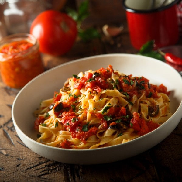 Puttanesca using Wiechs Barossa Valley Egg Noodles